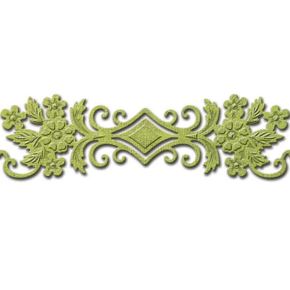 SPELLBINDERS SHAPEABILITIES  DIAMOND FLORAL DECORATIVE STRIP DIE SET